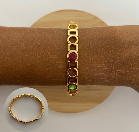 Bracelete Pedras Coloridas