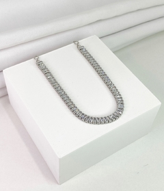 Choker Riviera Baguete (prata)
