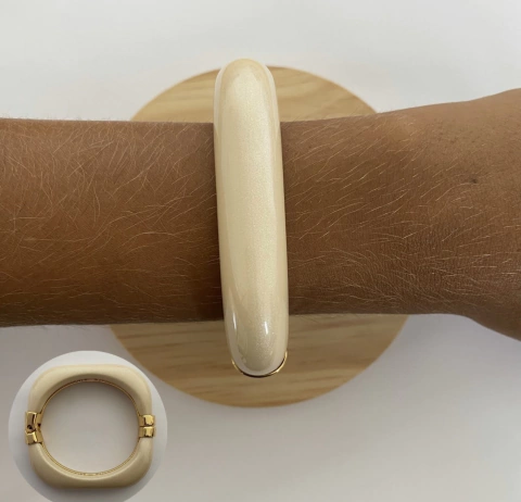 Bracelete Acrílico Nude