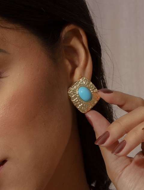 Brinco Boho Turquesa