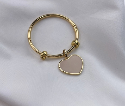 Bracelete Coração Madre Pérola