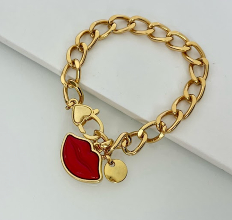 Pulseira Pingente Boca