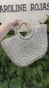 Bolsa Palha Detalhes Prata