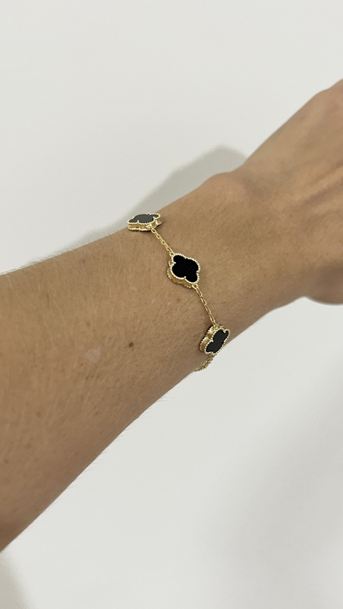 Pulseira Trevo Preto