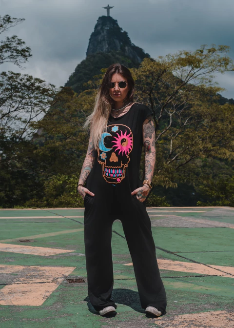 Macacão Longo - Caveira Vibes - comprar online