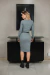 Vestido Mídi ML - Decote Cinza - loja online