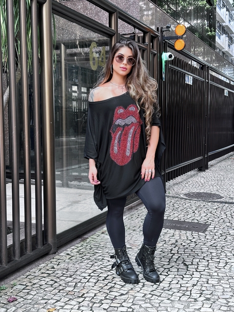 Kaftan Preta - Stones Cravejado - comprar online
