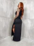 Vestido Longo RGT - ACDC Prata Cravejado