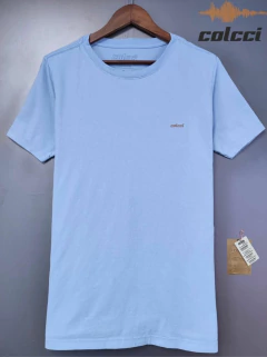 Camiseta colcc bordado básica azul bb - comprar online