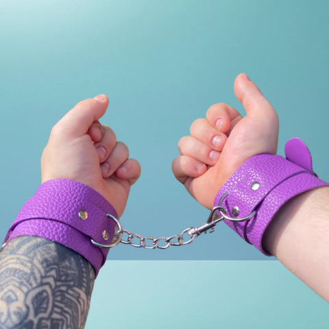 Algema Couro Sintético Cor Roxa Super Resistente - comprar online