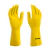 Luva Látex Amarela Forrada Antiderrapante M Imbat