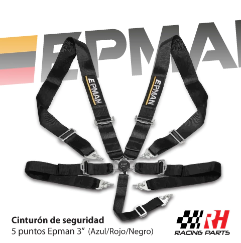 Cinturon Epman 5 puntas NO Homog Epman 3.00'' Negro