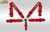 Cinturon Nick K-32 3" y 2" Apto Hans Rojo
