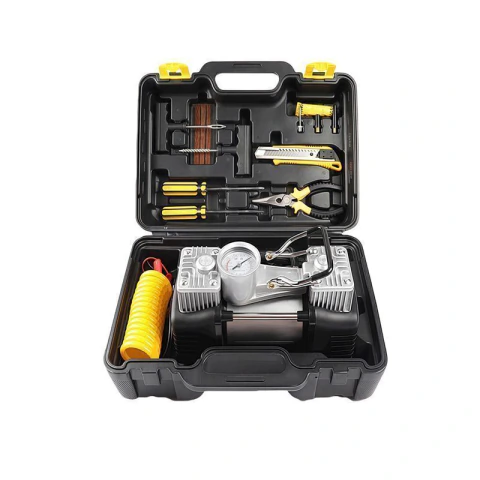 Kit Compresor Inflador 12v Auto 4x4 Doble Piston