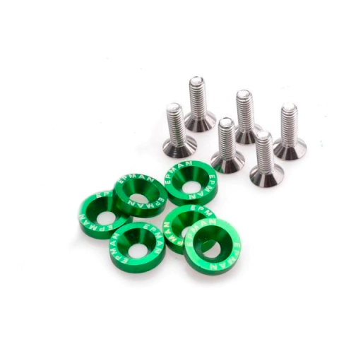 Pack 6 arandelas y 6 tornillos m8 EPMAN VERDE