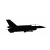 Adesivo - General Dynamics F-16 Fighting Falcon - preto - comprar online