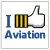 Adesivo I Like Aviation - Externo - comprar online