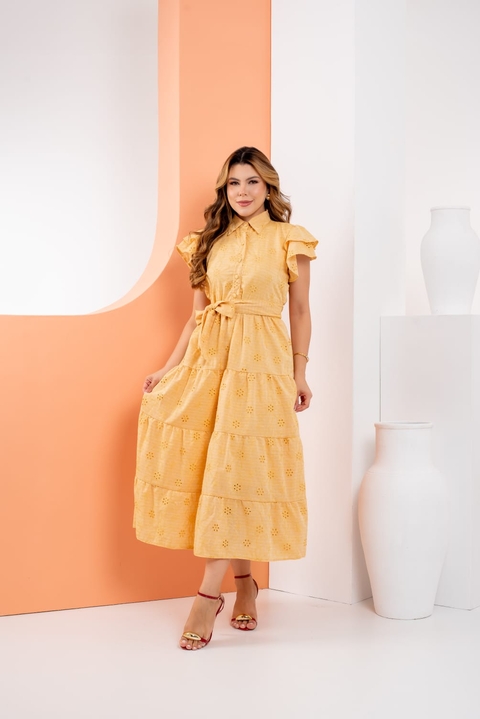 VESTIDO LAISE ALGODAO BORDADO 3454