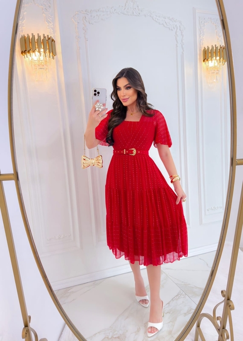 VESTIDO TULE BRILHOSO 3423