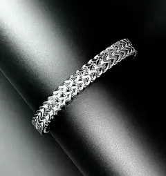 Imagen de Pulsera de Acero Quirúrgico Aquiles 8 mm 19 cm
