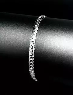 Pulsera de Acero Quirúrgico Groumet Cerrada 4 mm 21 cm - tienda online