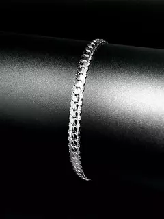 Pulsera de Acero Quirúrgico Groumet Cerrada 4 mm 21 cm