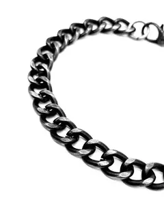 Pulsera Metal color Plata Vieja Groumet 8 mm en internet
