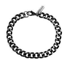 Pulsera Metal color Plata Vieja Groumet 8 mm - Gotland Clothing