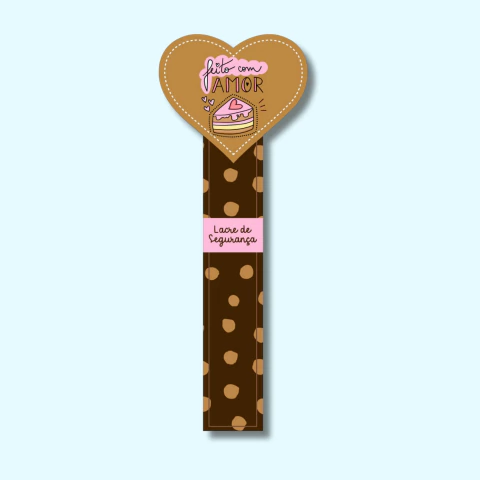 Lacres Adesivos de Coração "Feito com Amor" - comprar online