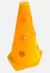 Cone de Agilidade Alux 23 cm Flexível com furos - Laranja