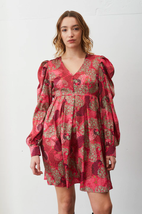 VESTIDO SUERTE CORTO | FUCSIA