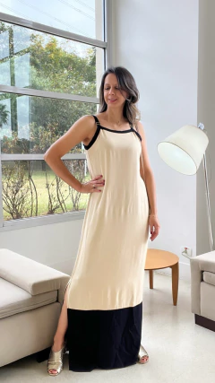 Imagem do VESTIDO LONGO BICOLOR