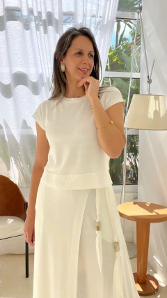 Imagem do CALÇA ENVELOPE VIVIANE AMARRAÇÃO LATERAL OFF WHITE