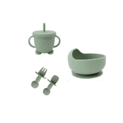 Set cuenco 4 piezas "OSO" VERDE MUSGO - comprar online