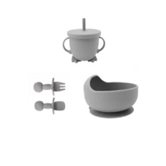 Set cuenco 4 piezas "PINGÜINO" GRIS - comprar online