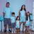 Macaquito infantil Júlia tecido sedinha azul ( tecido estampado) - Amores de Ana's