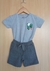 Bermuda infantil masculino/ Cor: Cinza - Amores de Ana's