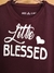 T-shirt feminina infantil Little Blessed e aplicação de pérolas - Amores de Ana's