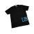 CAMISETA PRETA LINADE LOGO LATERAL