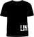 CAMISETA PRETA LINADE LOGO LATERAL