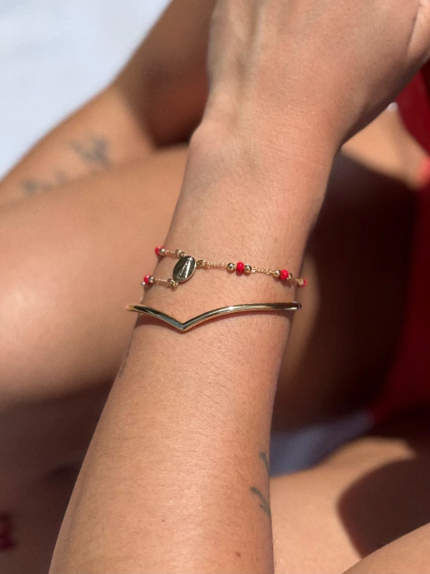 Pulseira Terço vermelha - comprar online