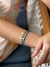 Pulseira cristal azul + Pérola + Espírito Santo - Artzi Semijoias