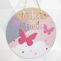PLAQUINHA MDF BORBOLETAS | M018
