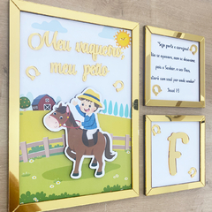 KIT 3 QUADROS - MOLDURA ACRÍLICO ESPELHADO - FAZENDINHA | MA007 - comprar online