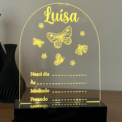 LUMINÁRIA ESCREVA VOCÊ - BORBOLETA | LNE007