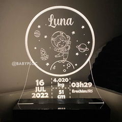 LUMINÁRIA NASCIMENTO - ASTRONAUTA MENINA| LN013