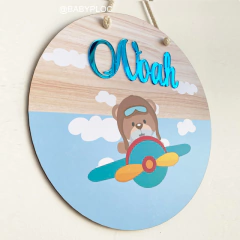 PLAQUINHA MDF URSO AVIADOR| M025
