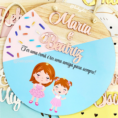 PLAQUINHA MDF IRMÃS| M034