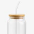 Vaso con sorbete y tapa de bambú - comprar online
