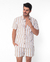 Camisa Linho Listrada Bege MH - comprar online